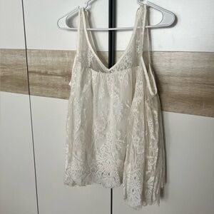 Abercrombie & Fitch white lace blouse | White embroidered blouse